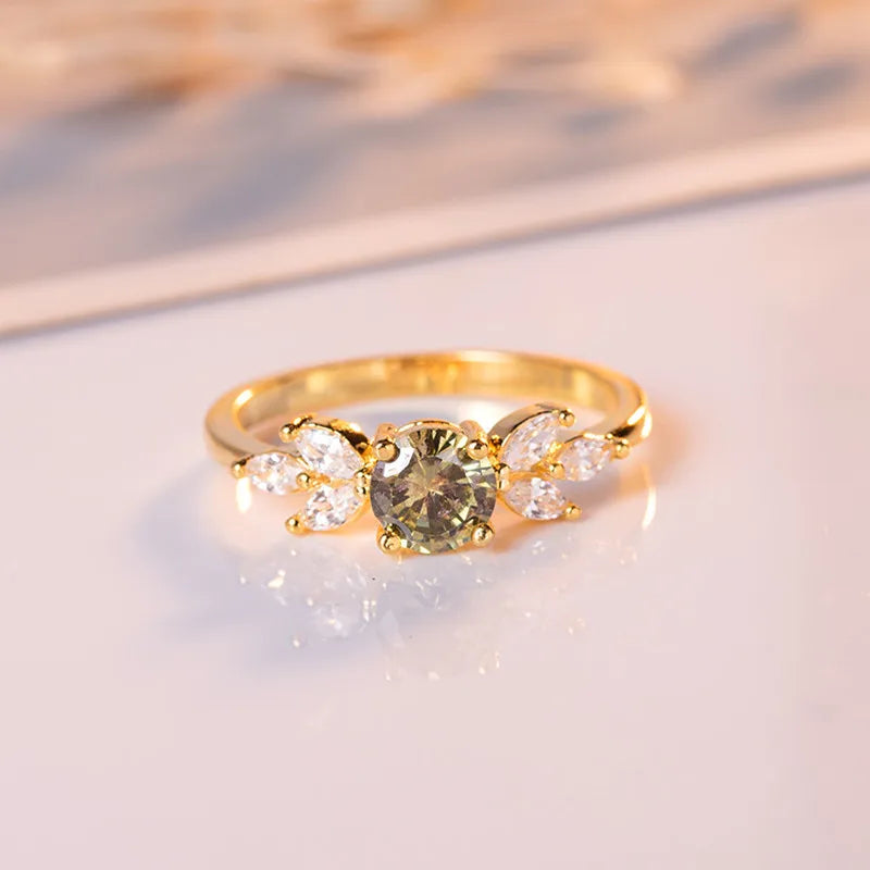 Gold Ametrine Gemstone Ring for Women.