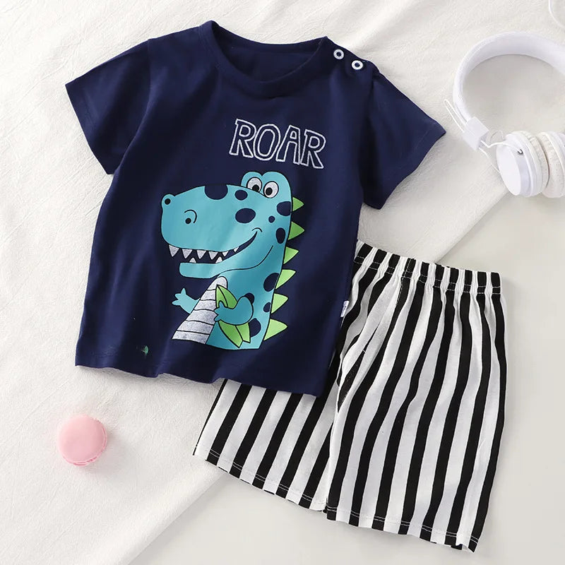 1 2 3 year Baby Clothing Girls Boys Cotton Suit for Children Two Clothes Sets for Babies , New born Baby Clothes