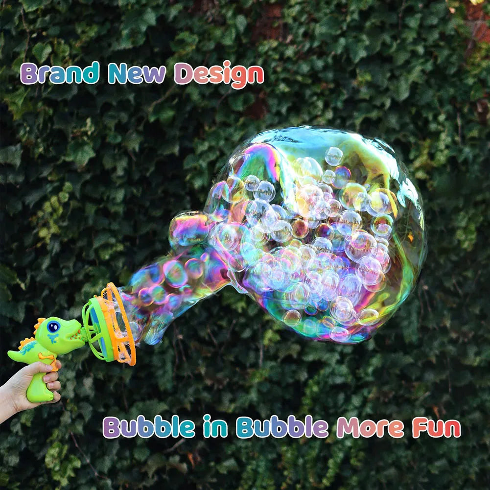 Bubble Gun Bubble Machine Dinosaur Bubble Machine Toys Suitable for Children and Toddlers Bubble Gun Party Gifts Birthday