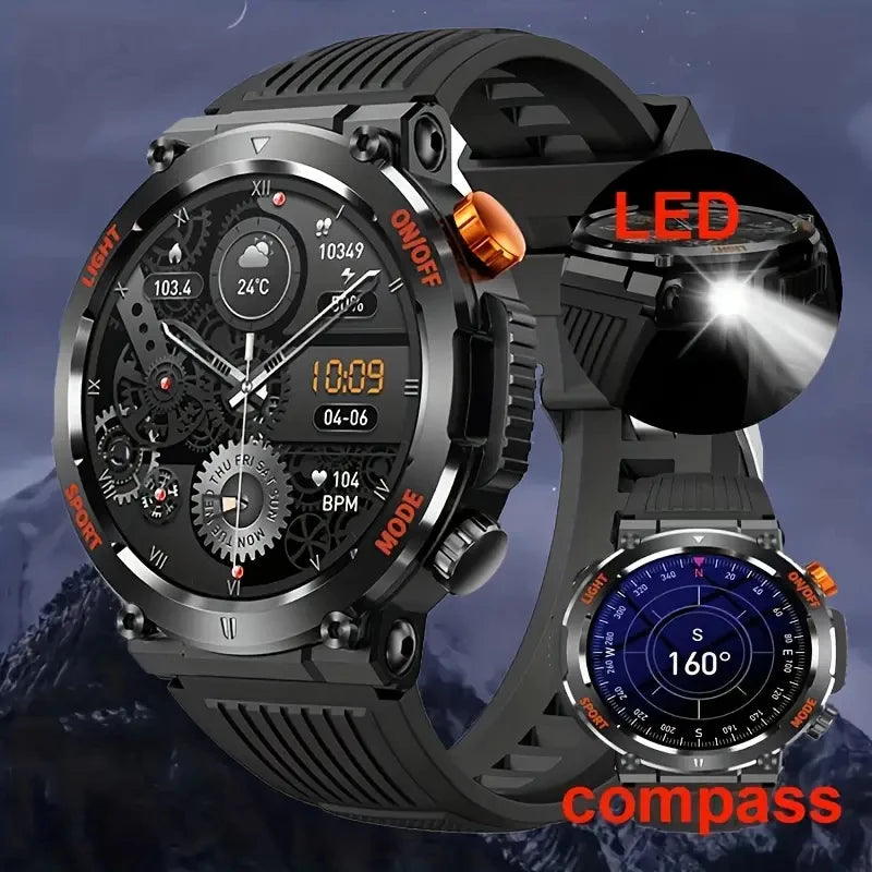 New Men's Smart Watch 360 * 360 HD Touch Screen Sports Waterproof Smartwatch Health Monitoring Bluetooth Call Smart Watches