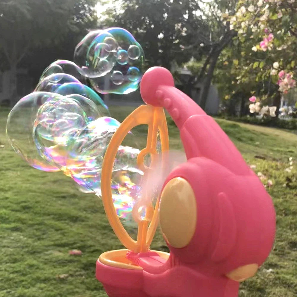 Bubble Machine Rocket Fully Automatic Blowing Electric Soap Bubble Gun Boys Girls Toys Childrens Day Gift Outdoor Party Play