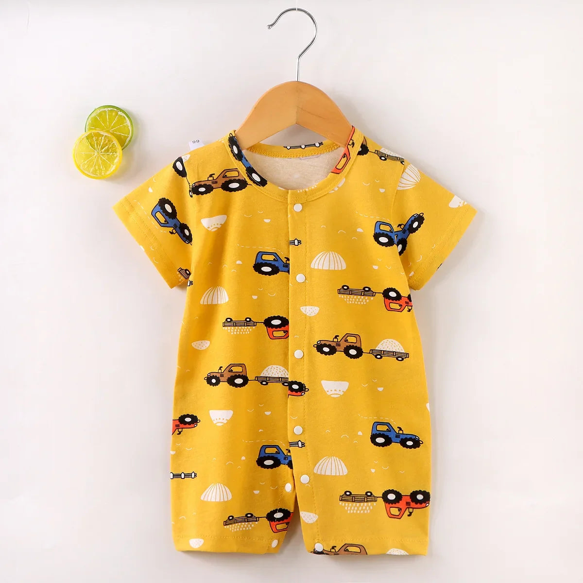 Newborn Baby Girl Cute Animal Short Sleeves Jumpsuit Thin Comfortable Cotton Bodysuit One Piece Boy Summer Outfits Clothing