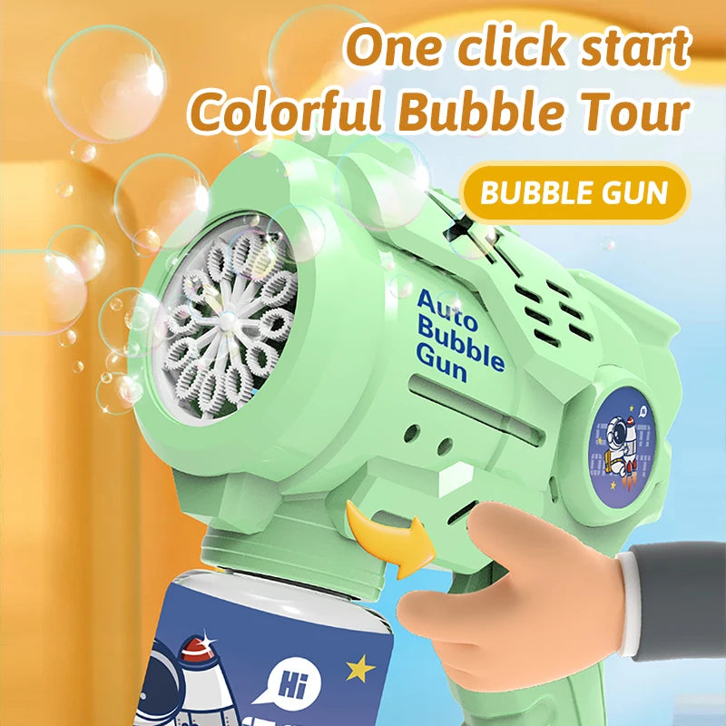 12 hole bubble machine space astronaut fully automatic electric bubble toy for children without battery and bubble water