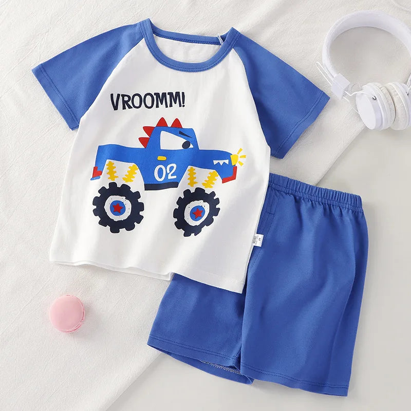 1 2 3 year Baby Clothing Girls Boys Cotton Suit for Children Two Clothes Sets for Babies , New born Baby Clothes