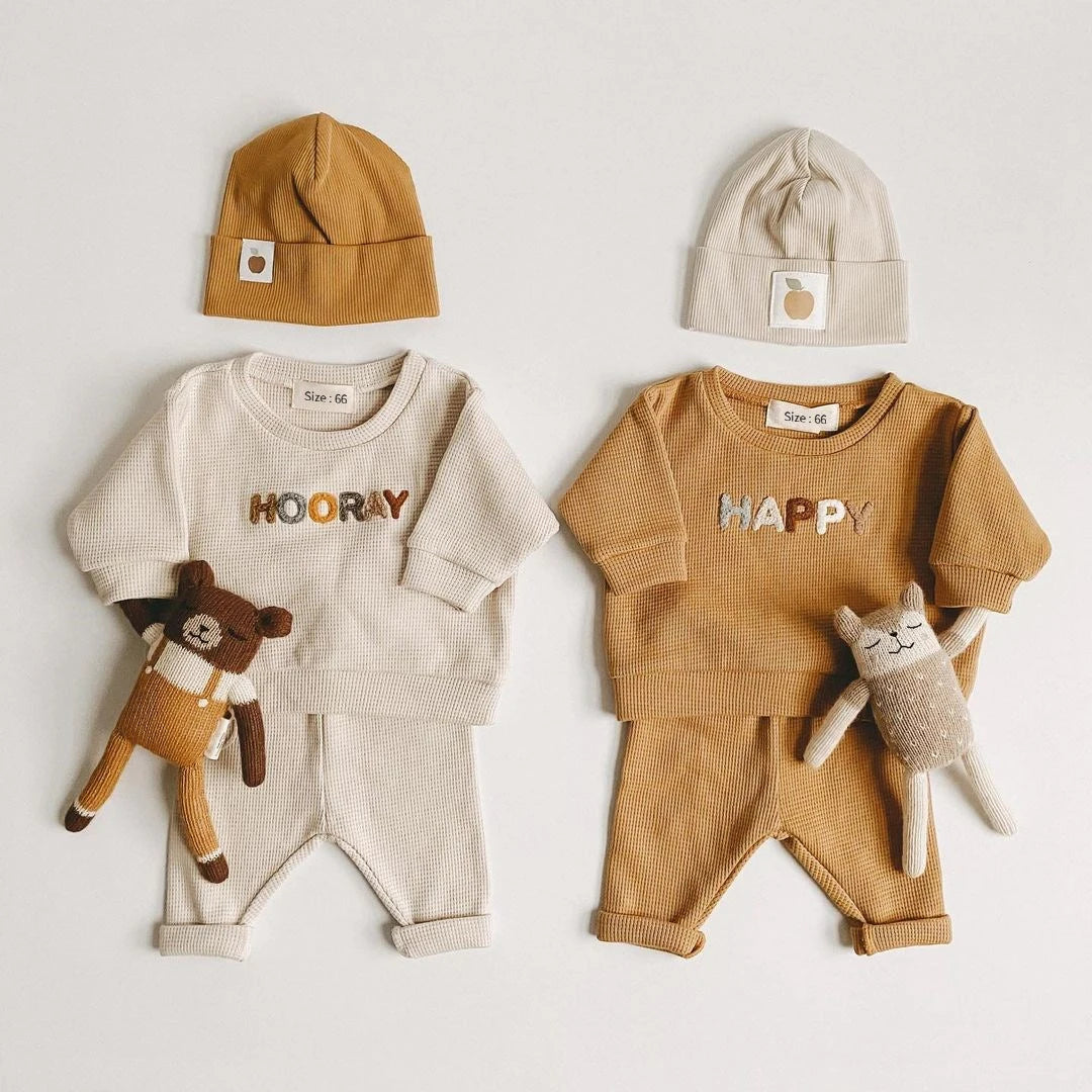 2024 Spring Fashion Baby Clothing Baby Girl Boy Clothes Set Newborn Sweatshirt + Pants Kids Suit Outfit Costume Sets Accessories