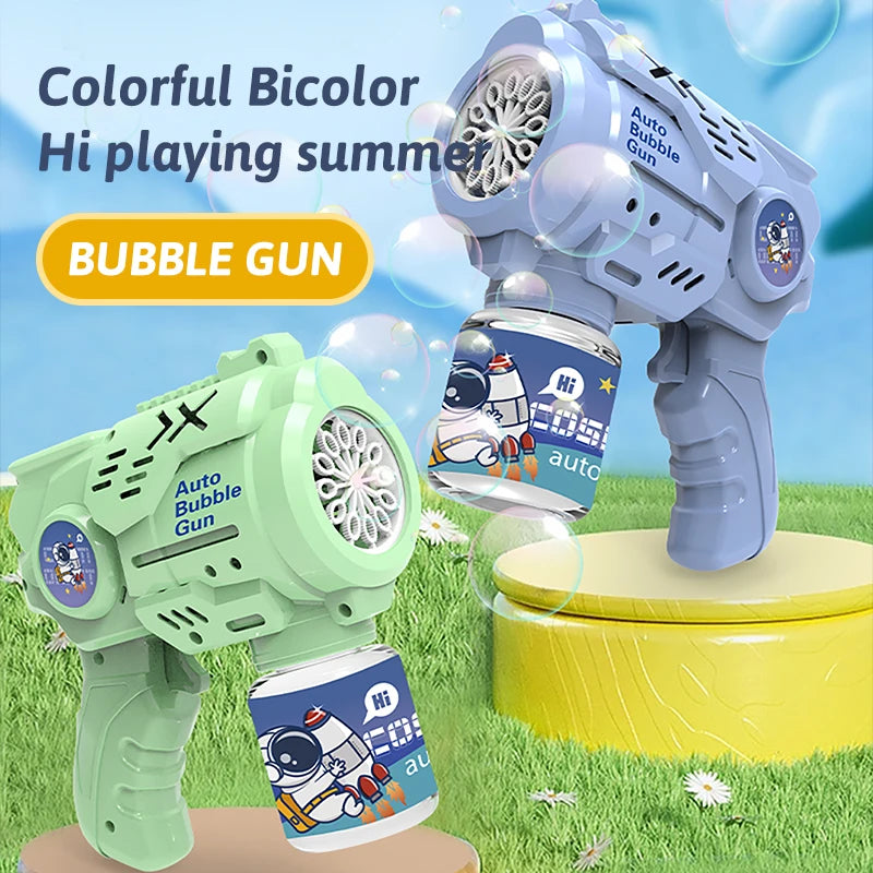 12 hole bubble machine space astronaut fully automatic electric bubble toy for children without battery and bubble water