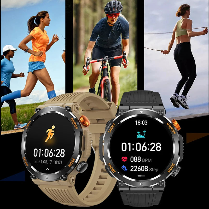 New Men's Smart Watch 360 * 360 HD Touch Screen Sports Waterproof Smartwatch Health Monitoring Bluetooth Call Smart Watches