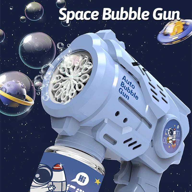 12 hole bubble machine space astronaut fully automatic electric bubble toy for children without battery and bubble water