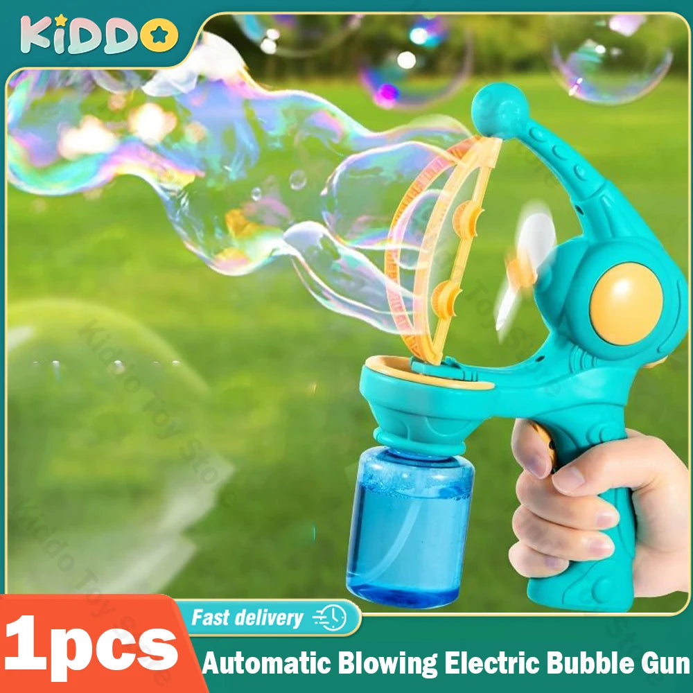 Bubble Machine Rocket Fully Automatic Blowing Electric Soap Bubble Gun Boys Girls Toys Childrens Day Gift Outdoor Party Play