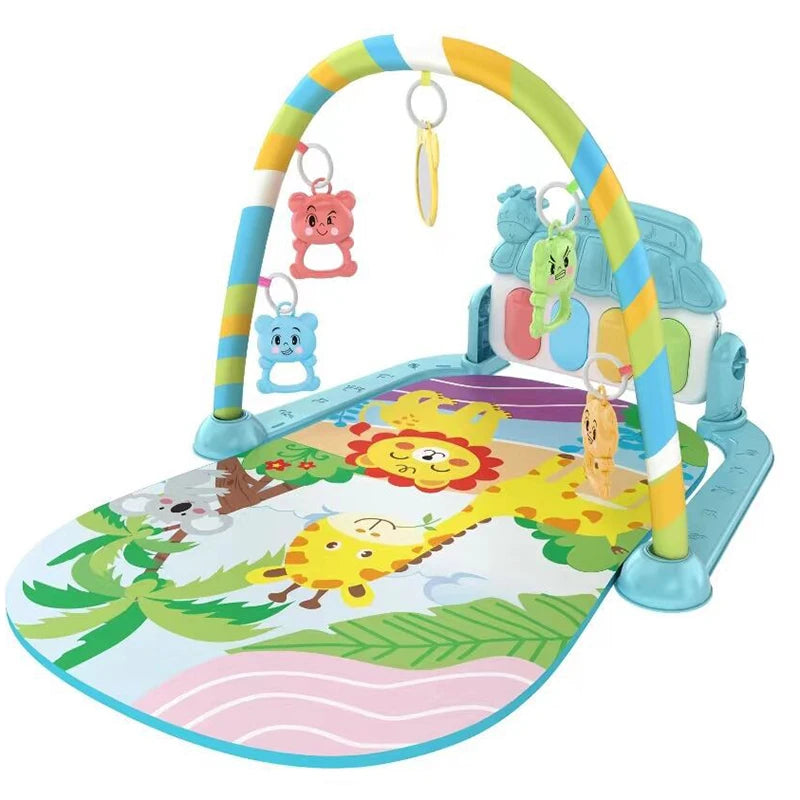 Baby Fitness Stand Toy Newborn 0-1 Year Old Baby Music Pedal Piano Fitness Equipment Climbing Mat Toy